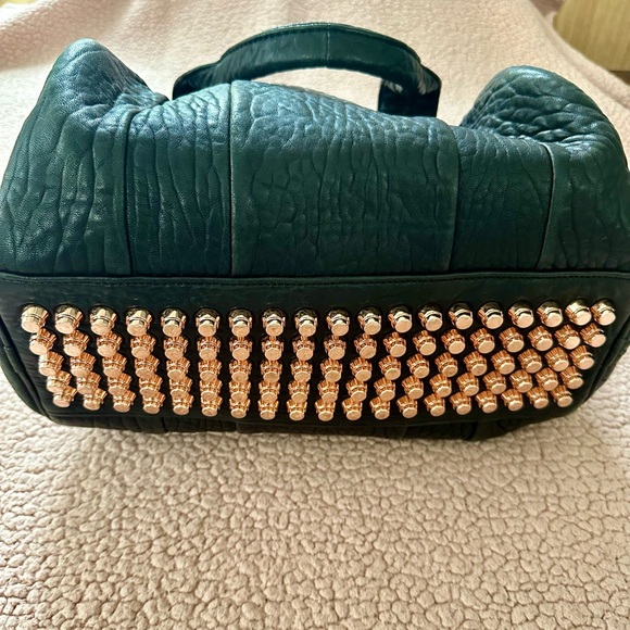 Alexander Wang Rocco Duffle Bag Purse Black Rose Gold - Picture 4 of 11